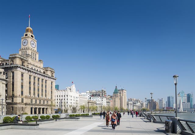 Historic buildings and promenade along the Bund